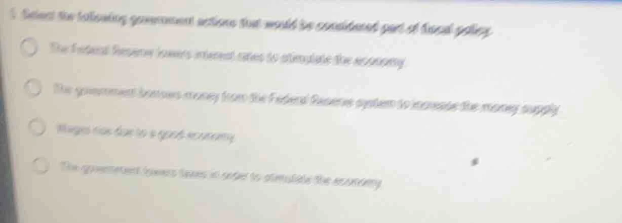 5. select the following government actions that would be considered par…
