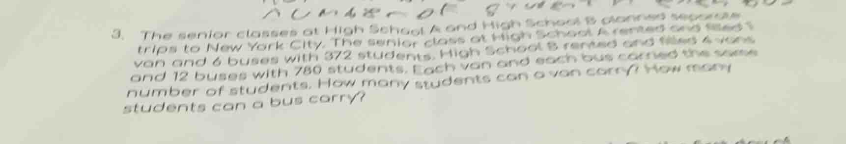 3. the senior classes at high school a and high school b planned trips …