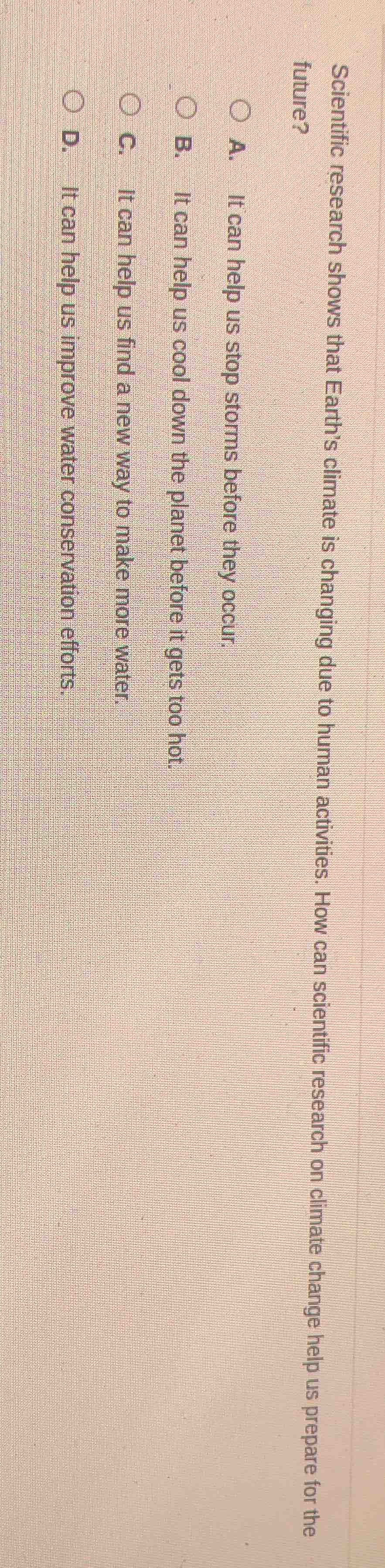 scientific research shows that earths climate is changing due to human …