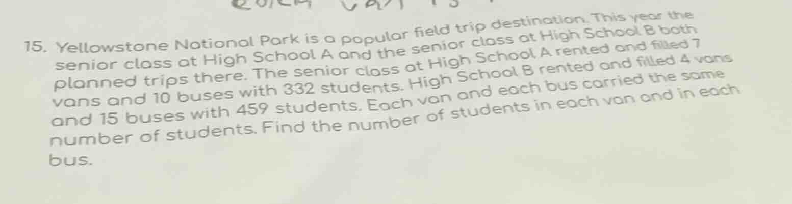 15. yellowstone national park is a popular field trip destination. this…