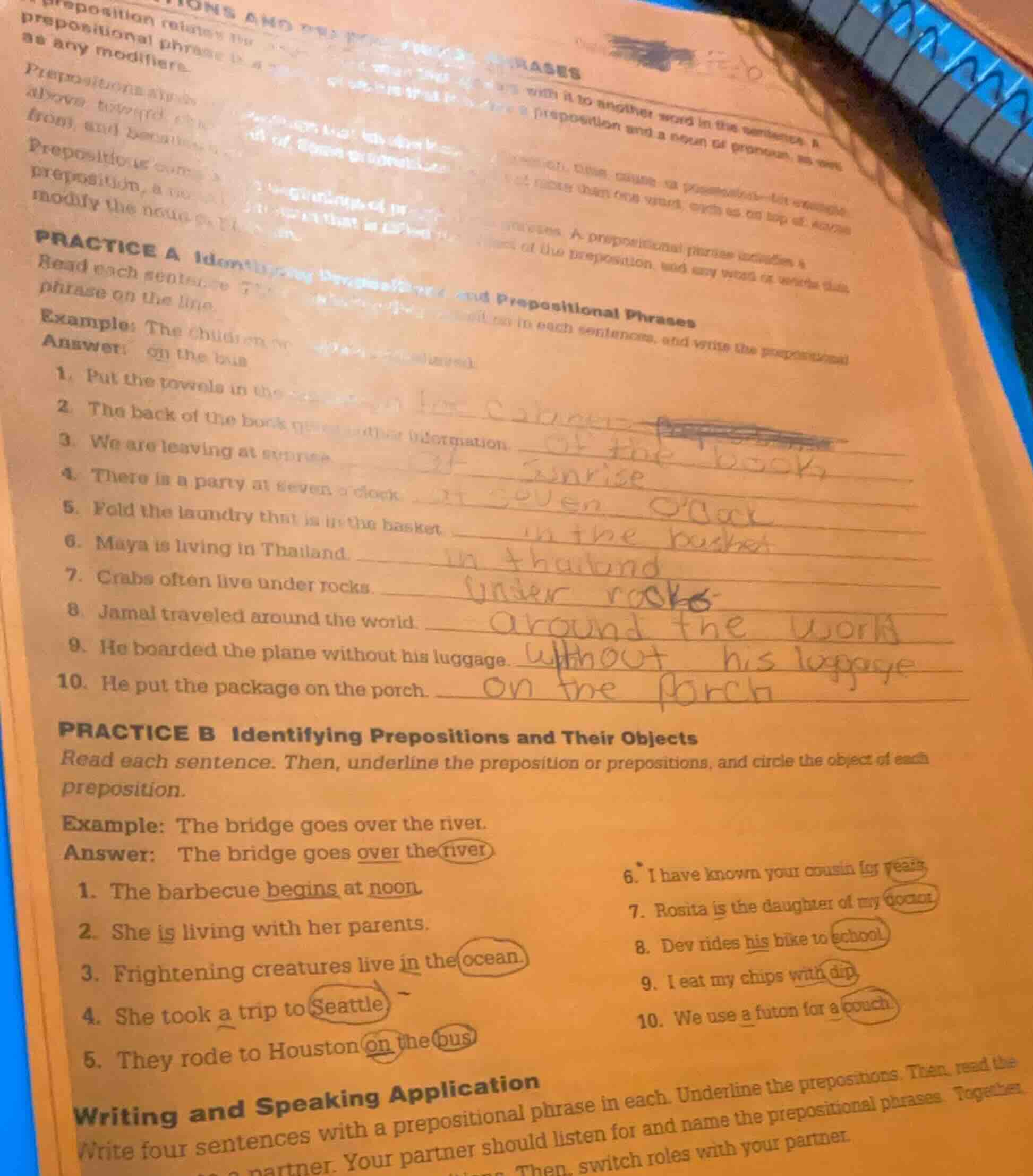 phrases preposition relates the prepositional phrase is a with it to an…