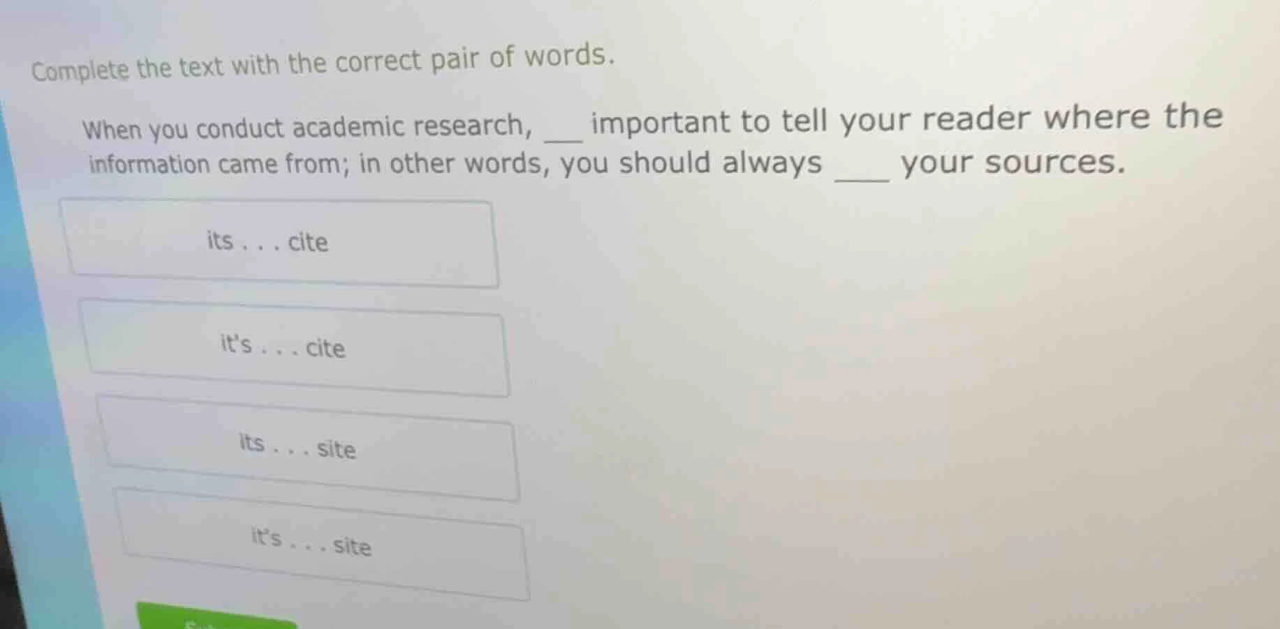 complete the text with the correct pair of words. when you conduct acad…