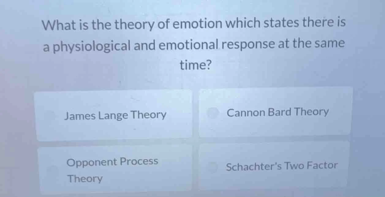 what is the theory of emotion which states there is a physiological and…