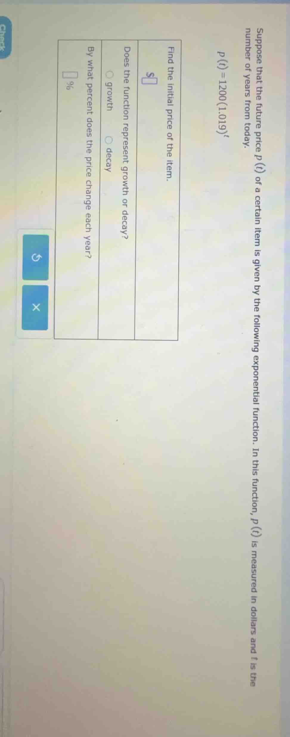 suppose that the future price ( p(t) ) of a certain item is given by th…