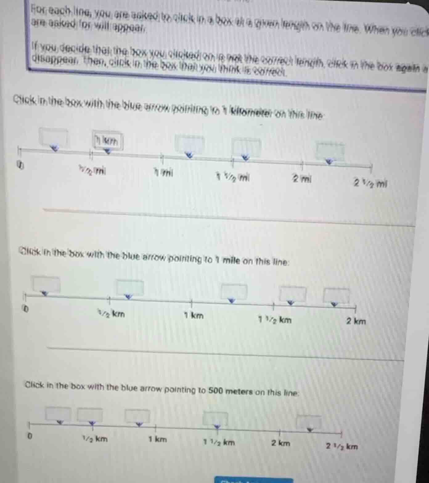 for each line, you are asked to click in a box of a given length on the…