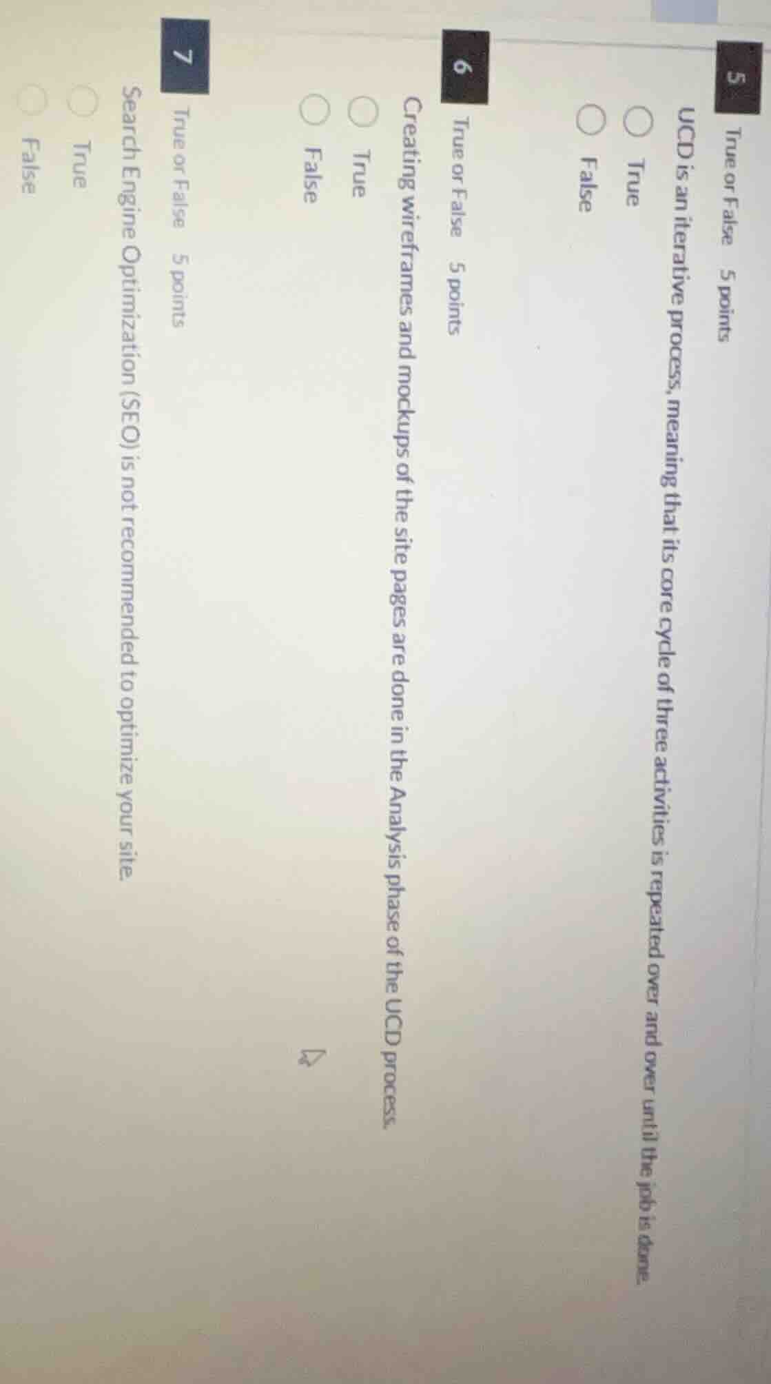 5 true or false 5 points ucd is an iterative process, meaning that its …