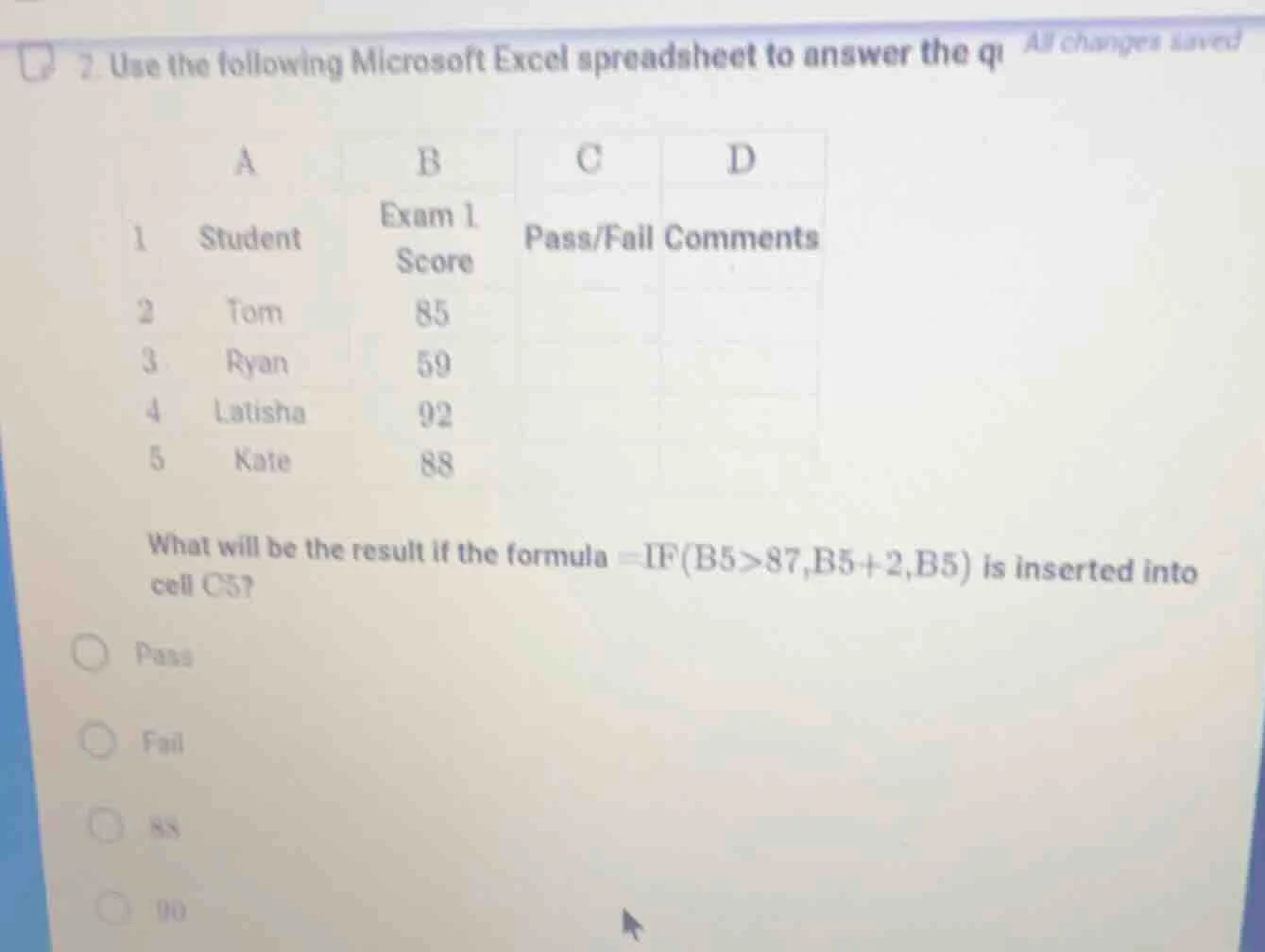 2. use the following microsoft excel spreadsheet to answer the qi all c…