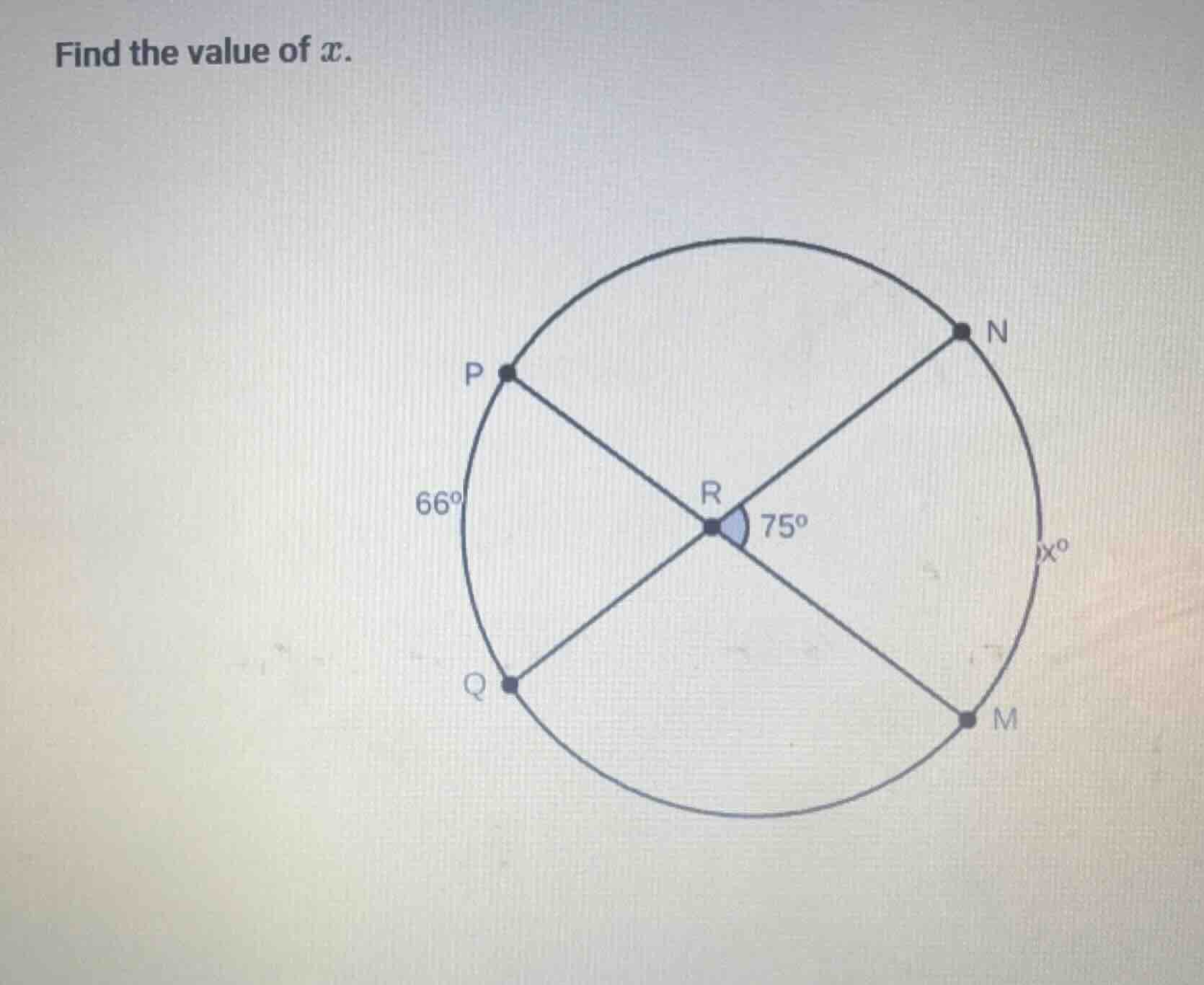 find the value of ( x ).