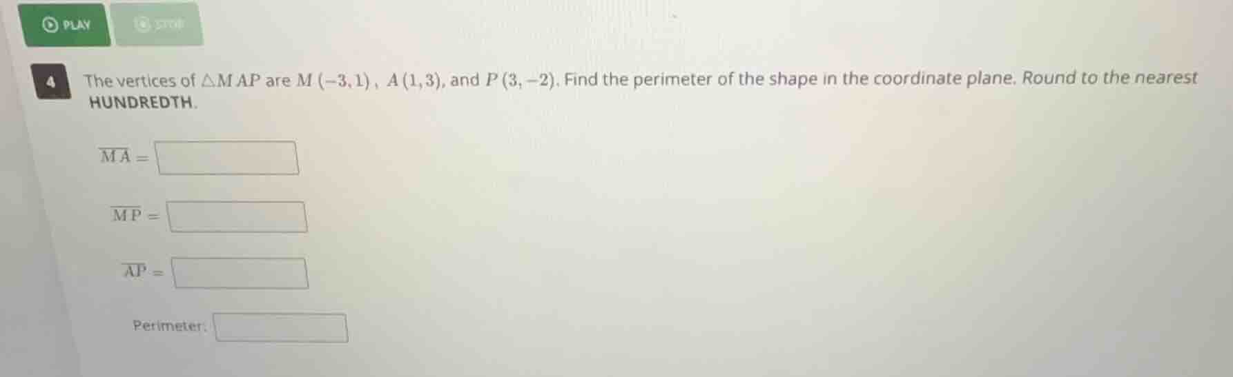 4 the vertices of $\\triangle map$ are $m(-3,1)$, $a(1,3)$, and $p(3,-2…