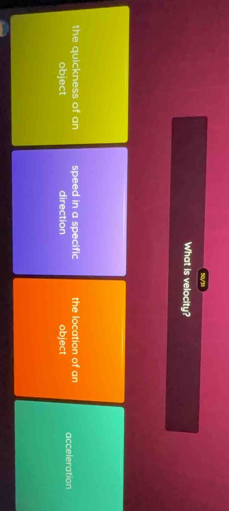 what is velocity? the quickness of an object speed in a specific direct…