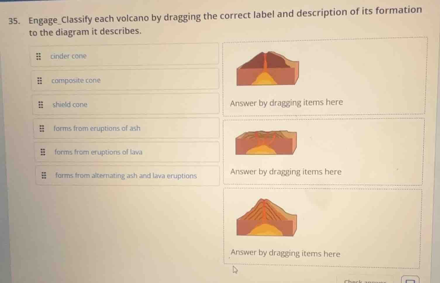 35. engage_classify each volcano by dragging the correct label and desc…