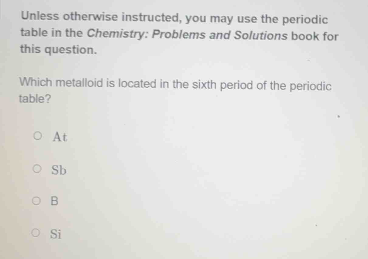 unless otherwise instructed, you may use the periodic table in the chem…