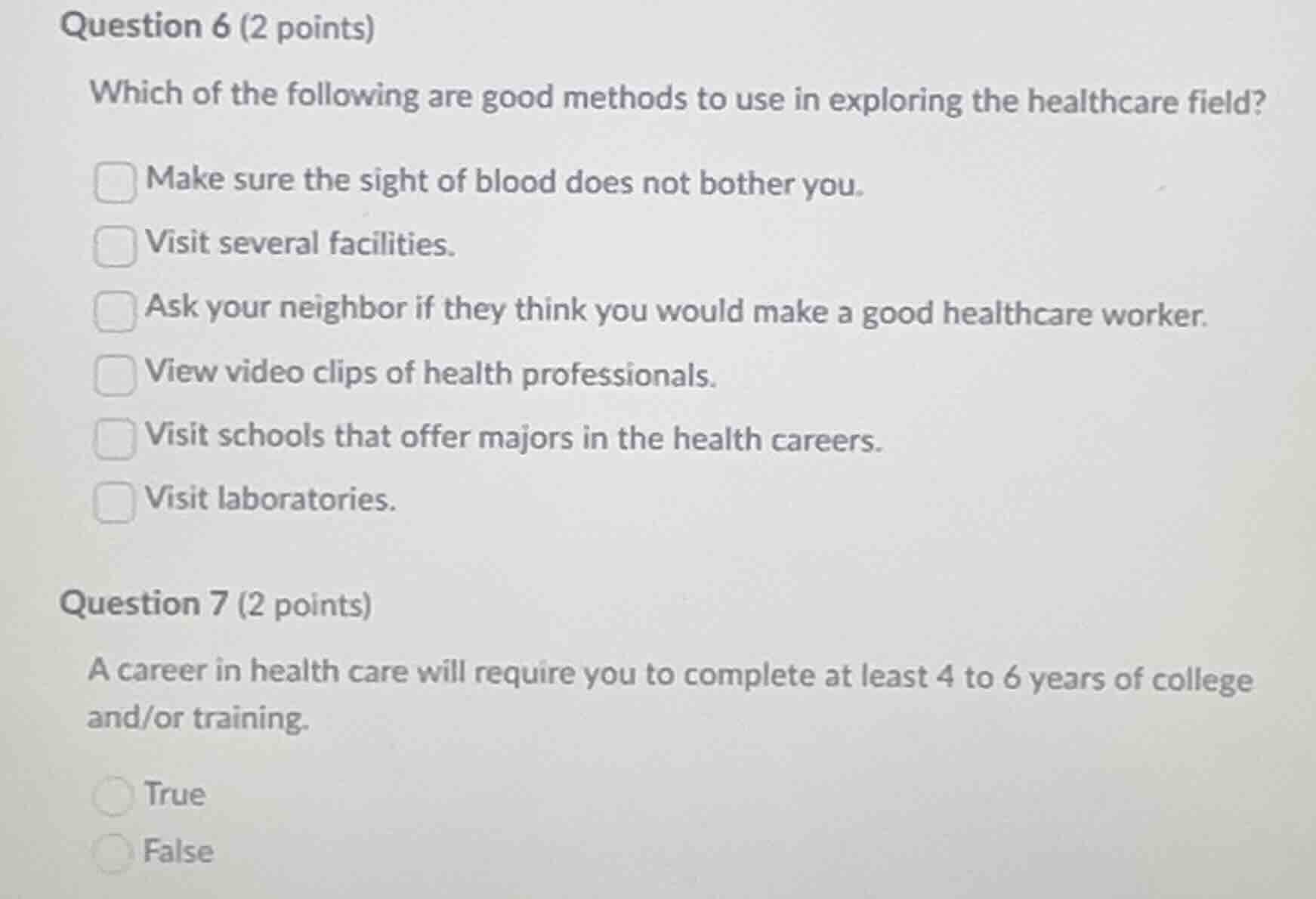 question 6 (2 points) which of the following are good methods to use in…