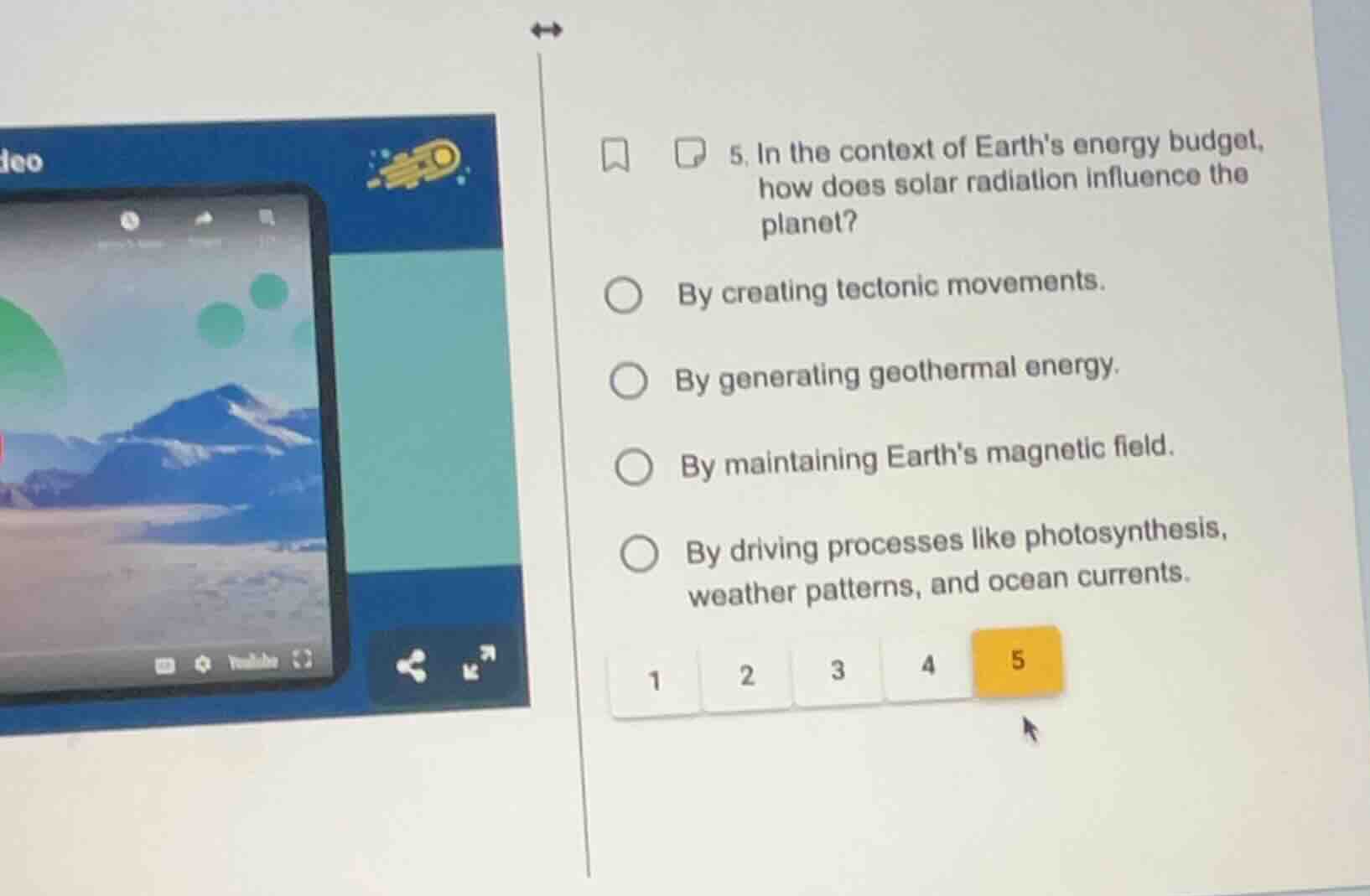 5. in the context of earths energy budget, how does solar radiation inf…