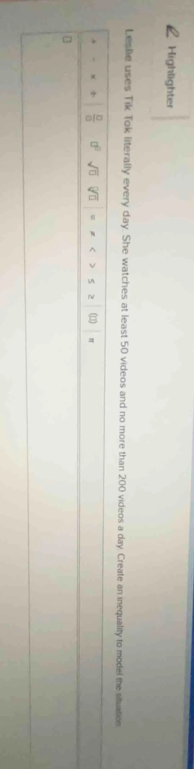 2 highlighter leslie uses tik tok literally every day. she watches at l…