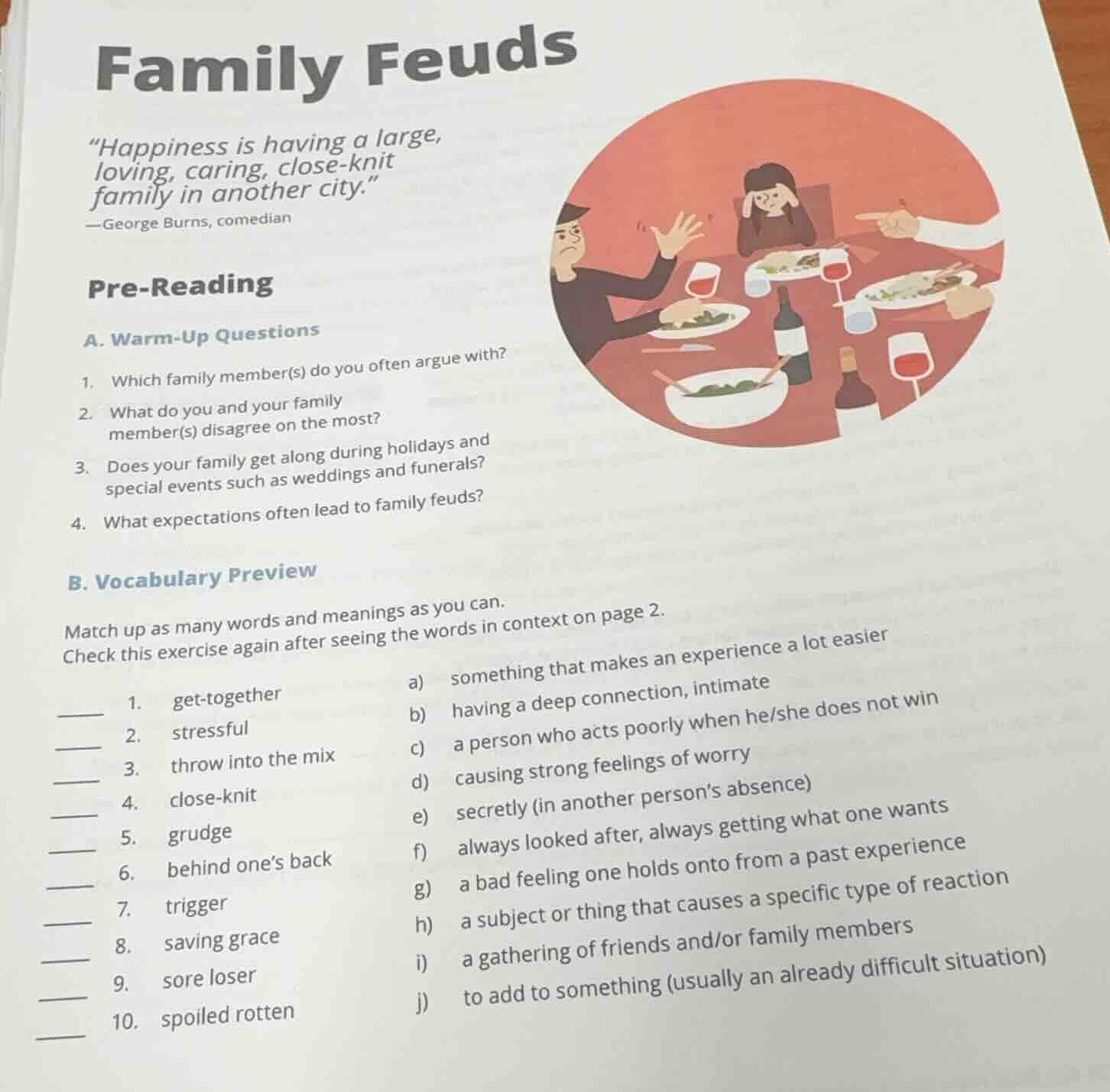 family feuds \happiness is having a large, loving, caring, close - knit…