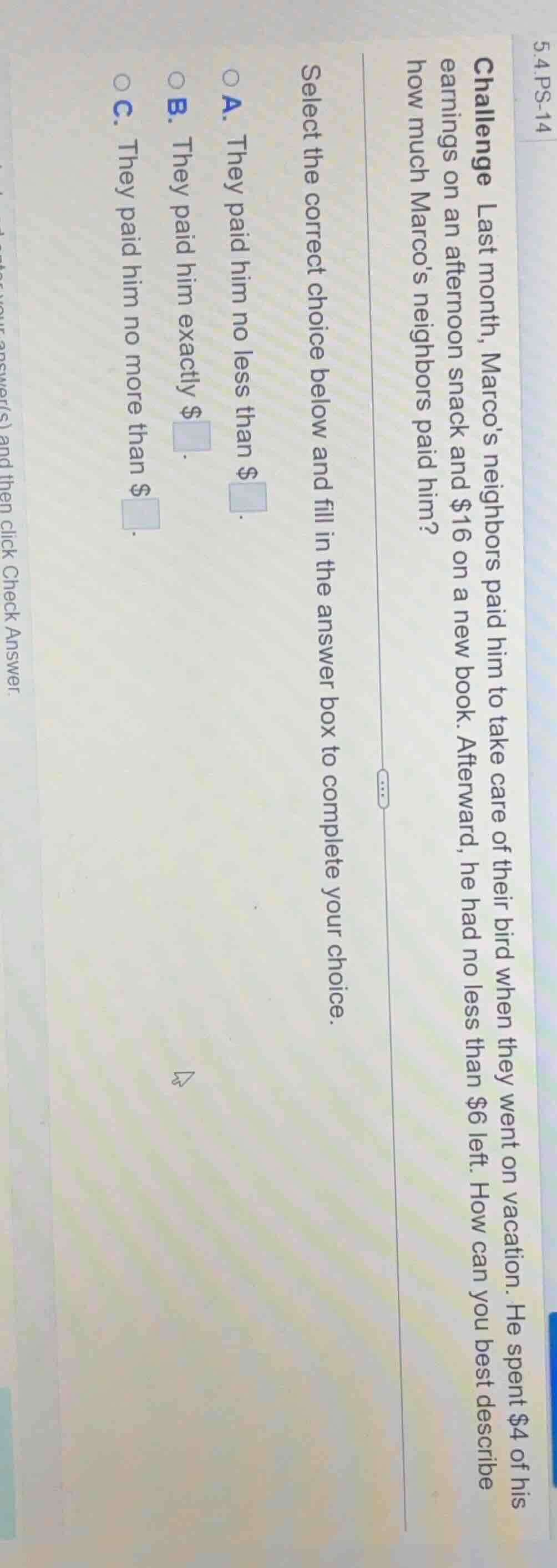 5.4.ps-14 challenge last month, marcos neighbors paid him to take care …