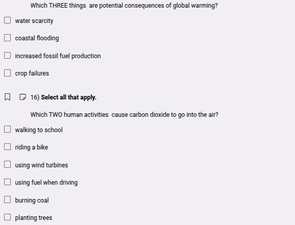 which three things are potential consequences of global warming? water …