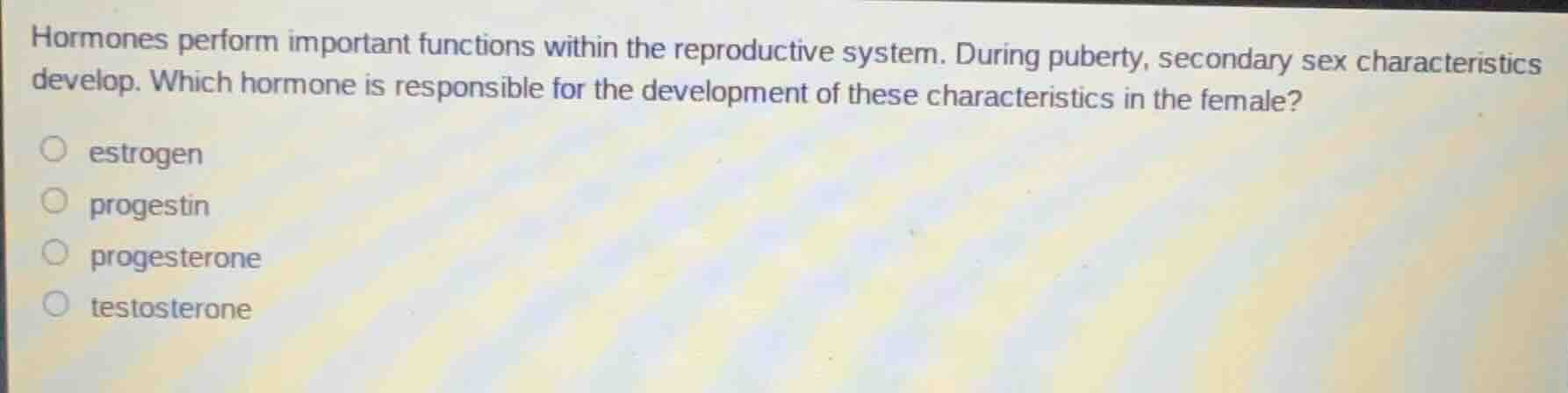 hormones perform important functions within the reproductive system. du…