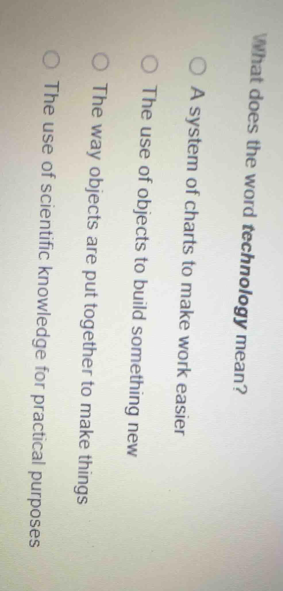 what does the word technology mean? a system of charts to make work eas…