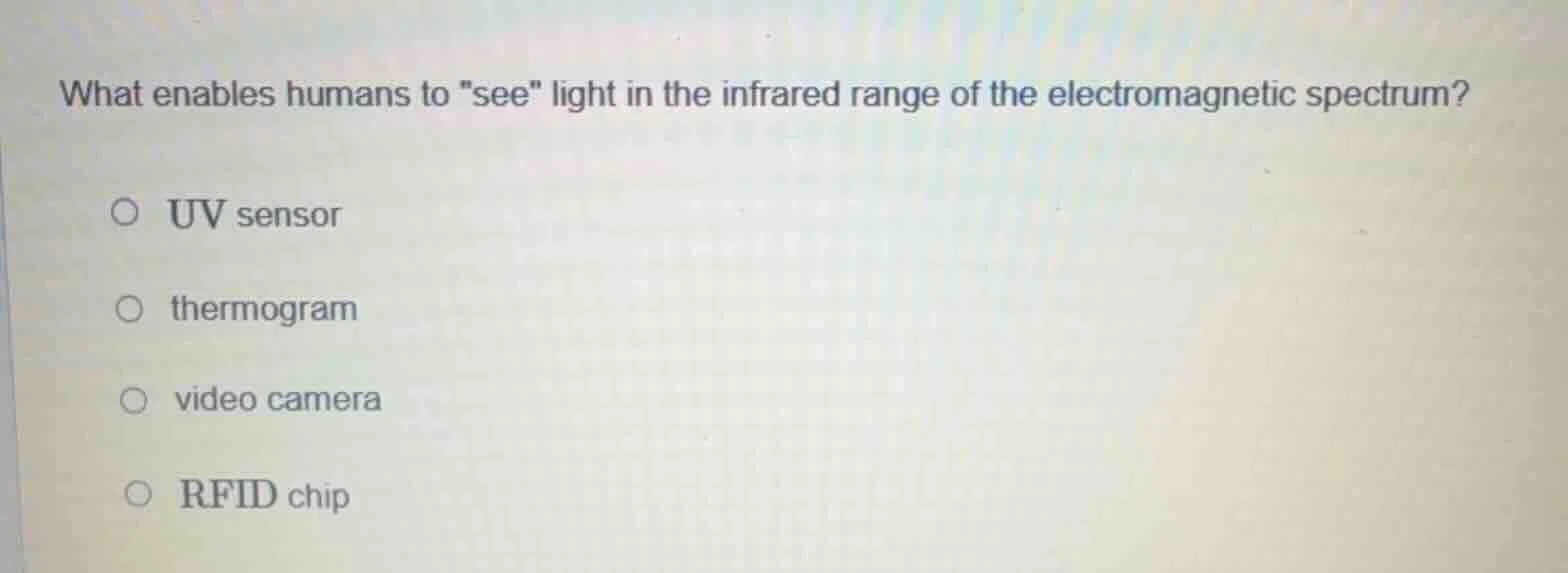 what enables humans to \see\ light in the infrared range of the electro…