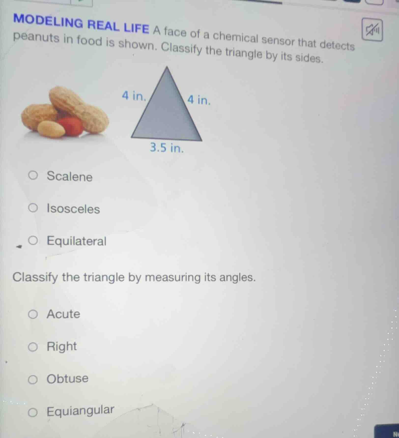 modeling real life a face of a chemical sensor that detects peanuts in …