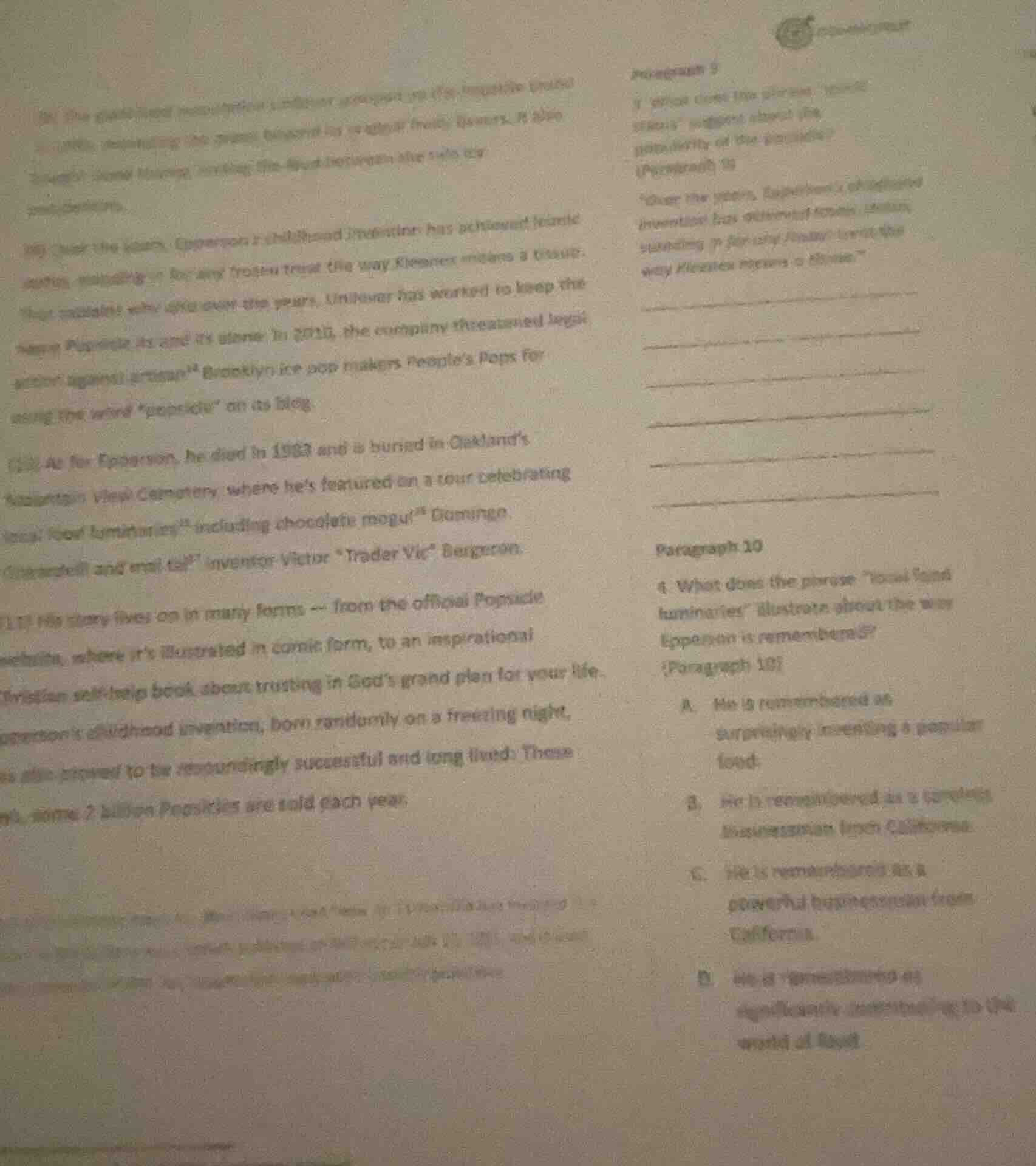 paragraph 9 3 what does the phrase \iconic status\ suggest about the po…