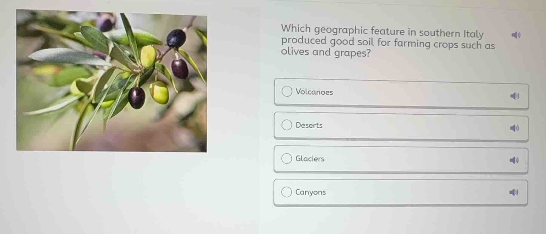 which geographic feature in southern italy produced good soil for farmi…