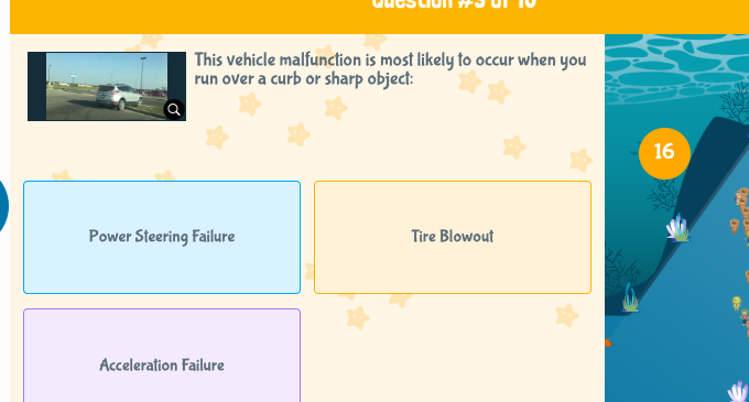 this vehicle malfunction is most likely to occur when you run over a cu…