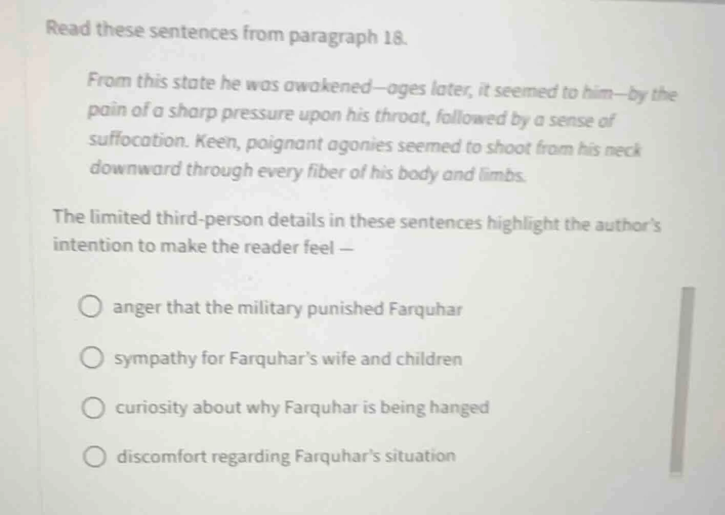 read these sentences from paragraph 18. from this state he was awokened…