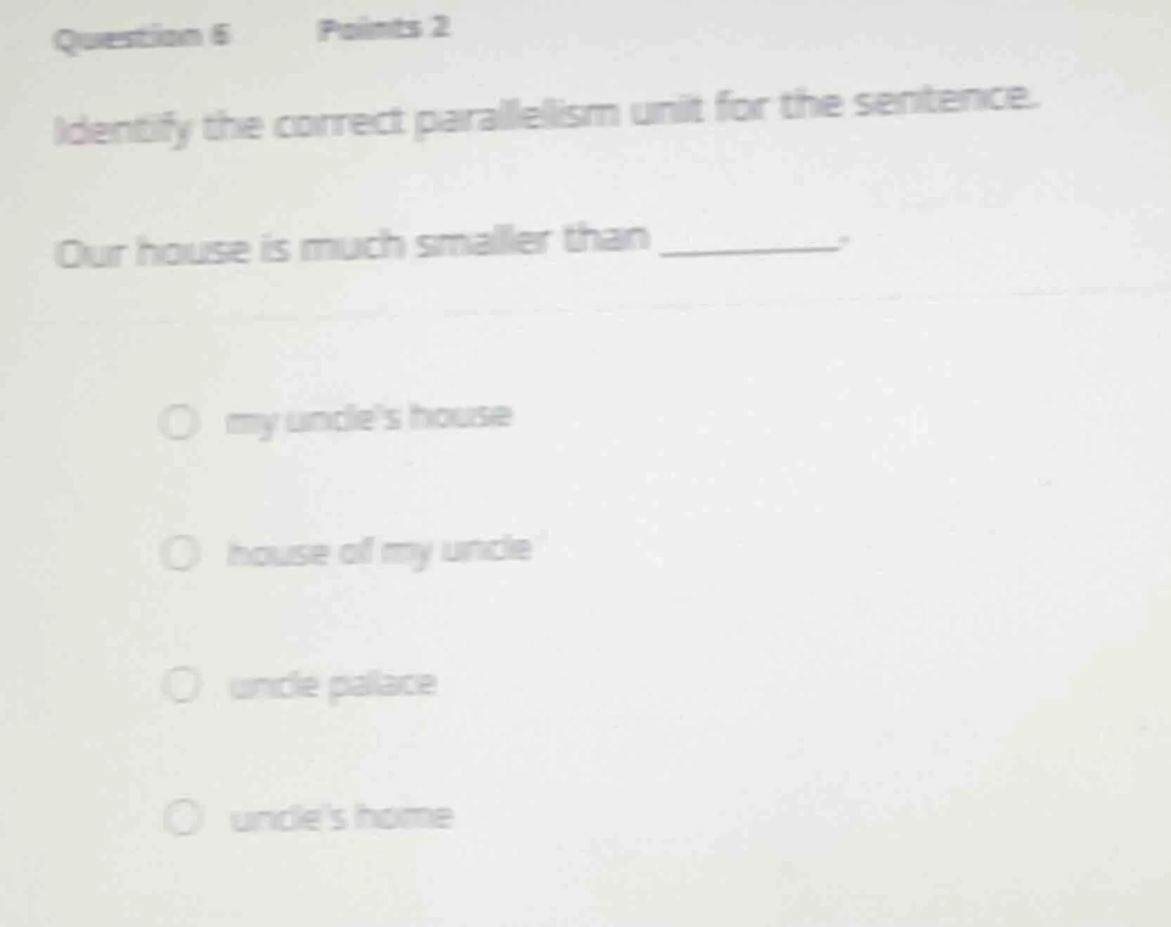 question 6 points: 2 identify the correct parallelism unit for the sent…