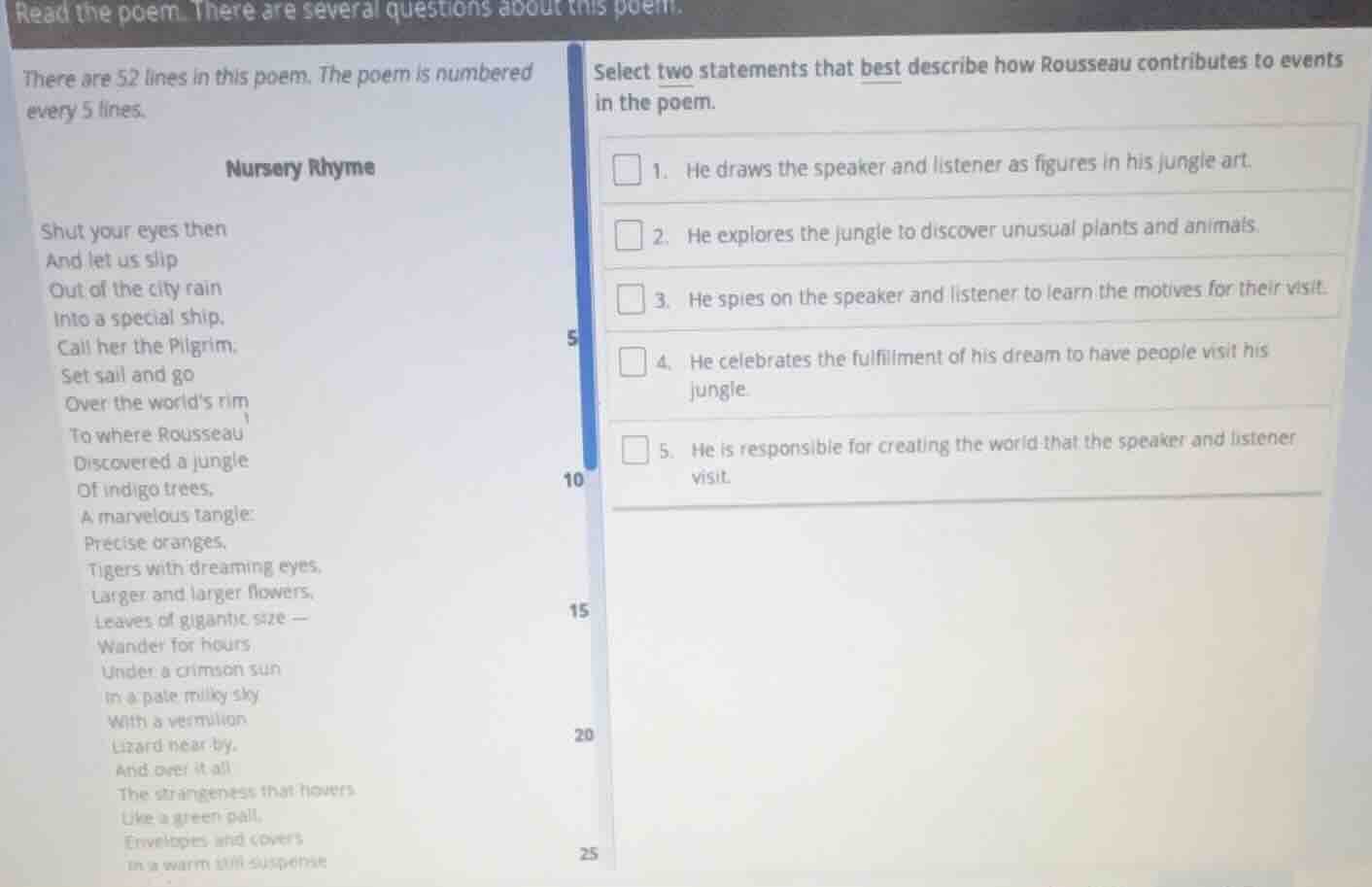 read the poem. there are several questions about this poem. there are 5…