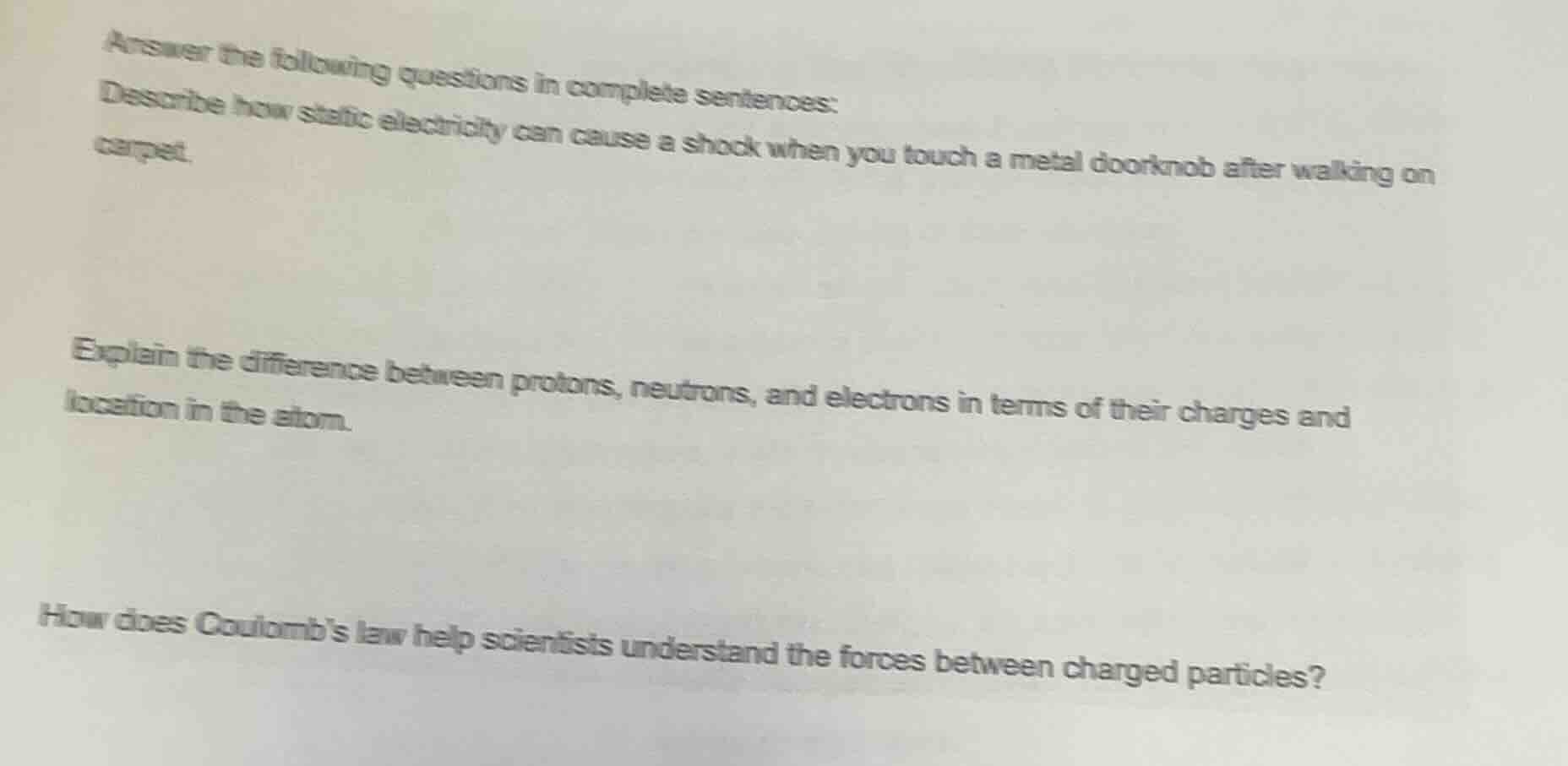 answer the following questions in complete sentences: describe how stat…