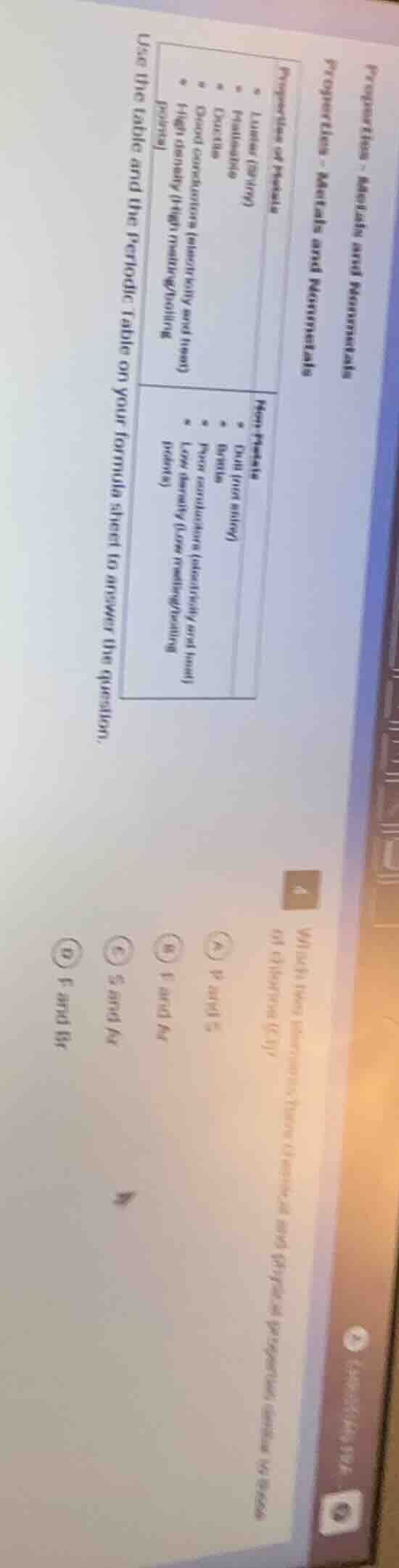 properties - metals and nonmetals properties - metals and nonmetals pro…