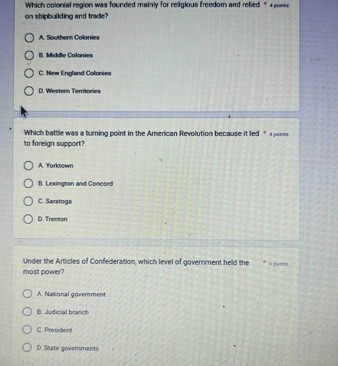 which colonial region was founded mainly for religious freedom and reli…