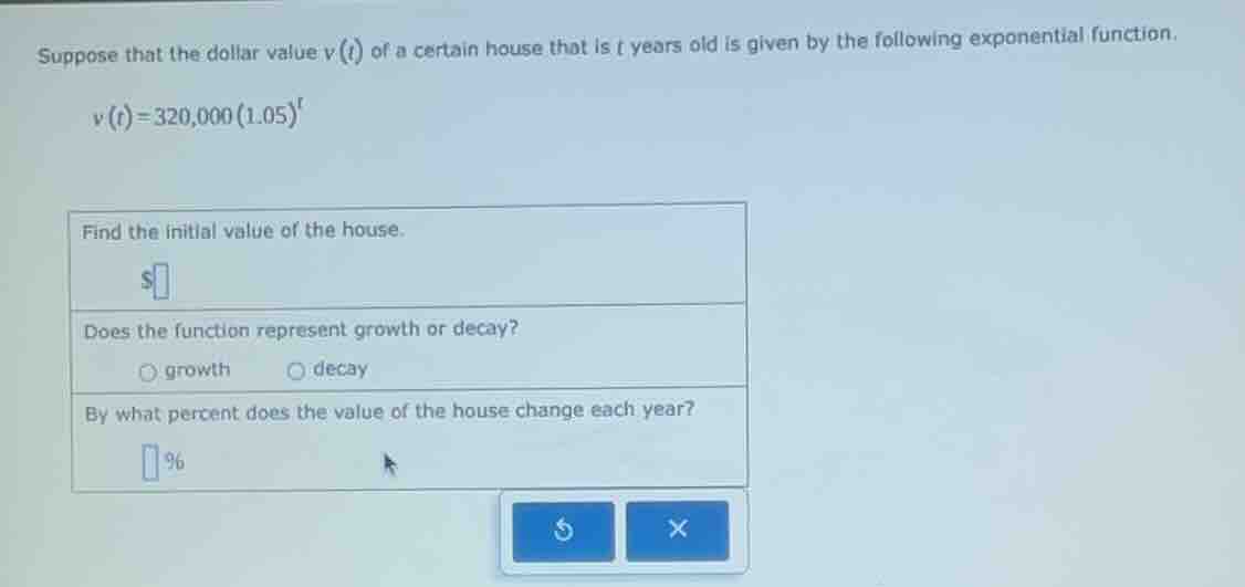 suppose that the dollar value ( v(t) ) of a certain house that is ( t )…