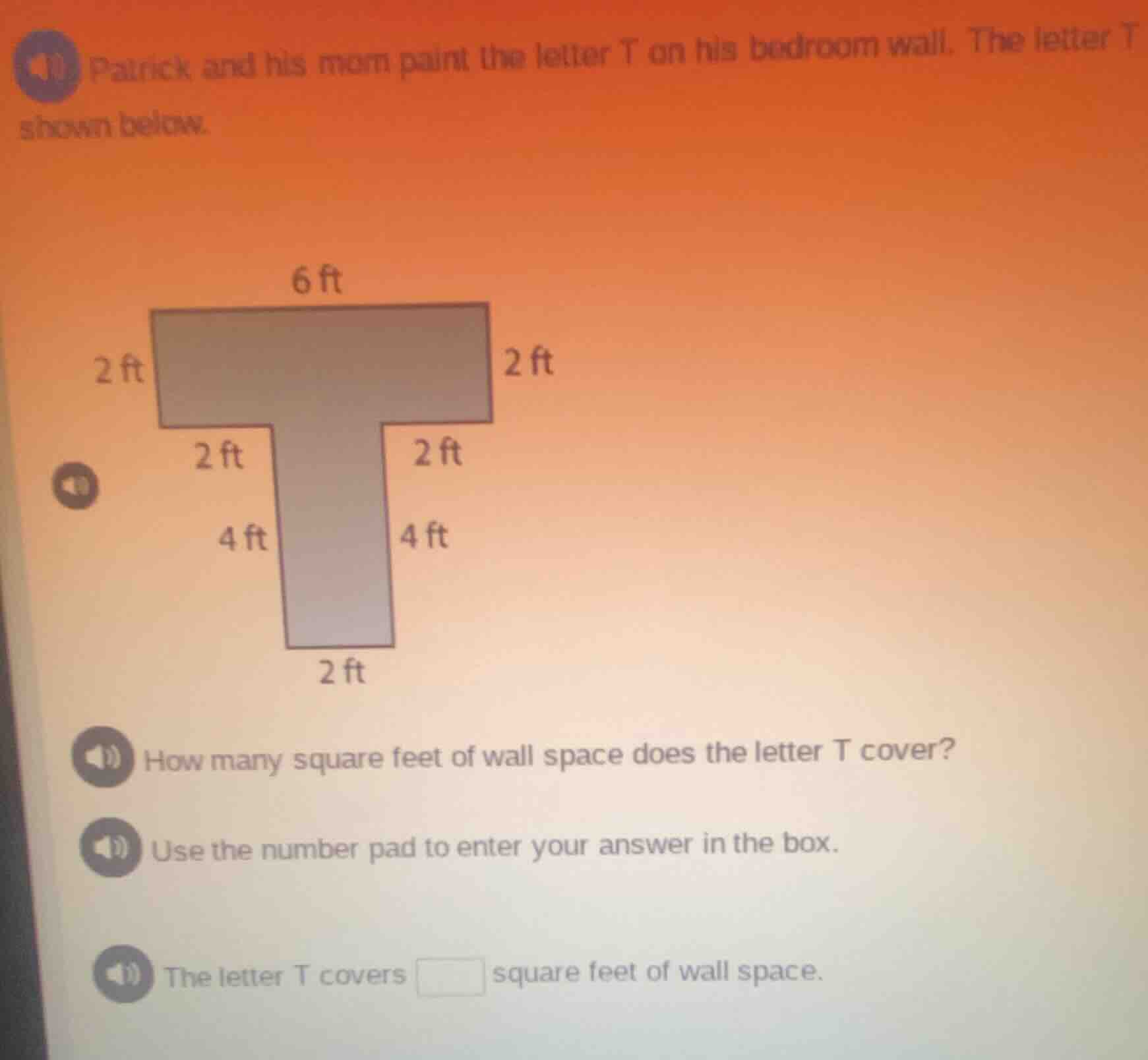 patrick and his mom paint the letter t on his bedroom wall. the letter …