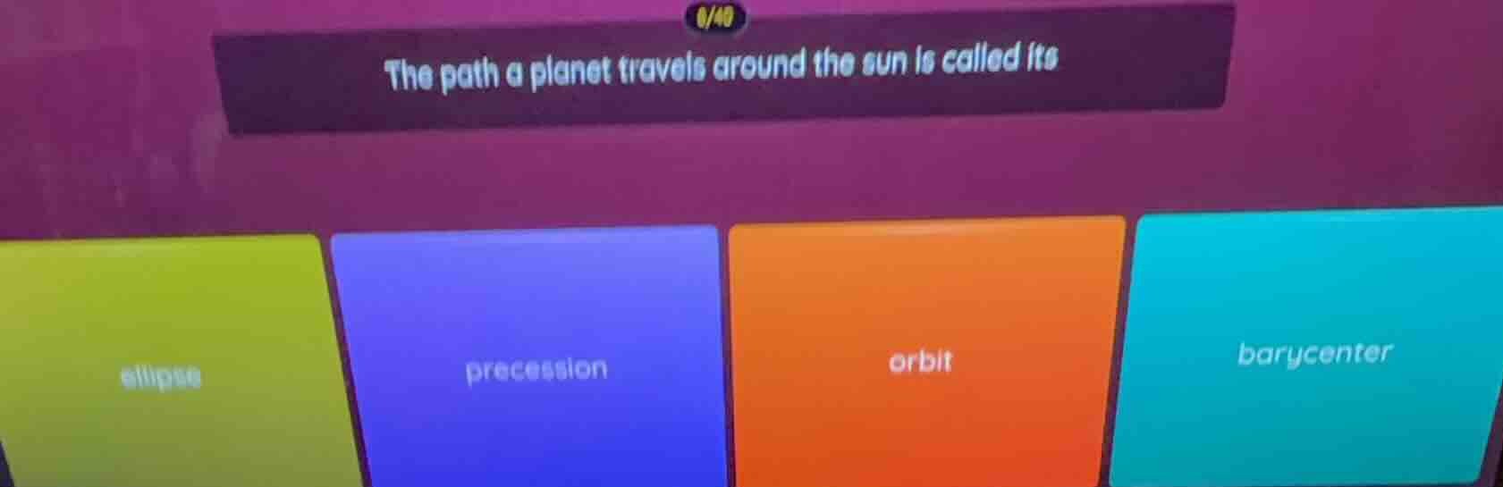 the path a planet travels around the sun is called its ellipse precessi…