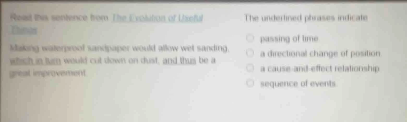 read the sentence from the evolution of useful things making waterproof…