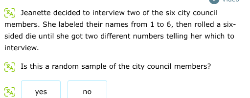 jeanette decided to interview two of the six city council members. she …