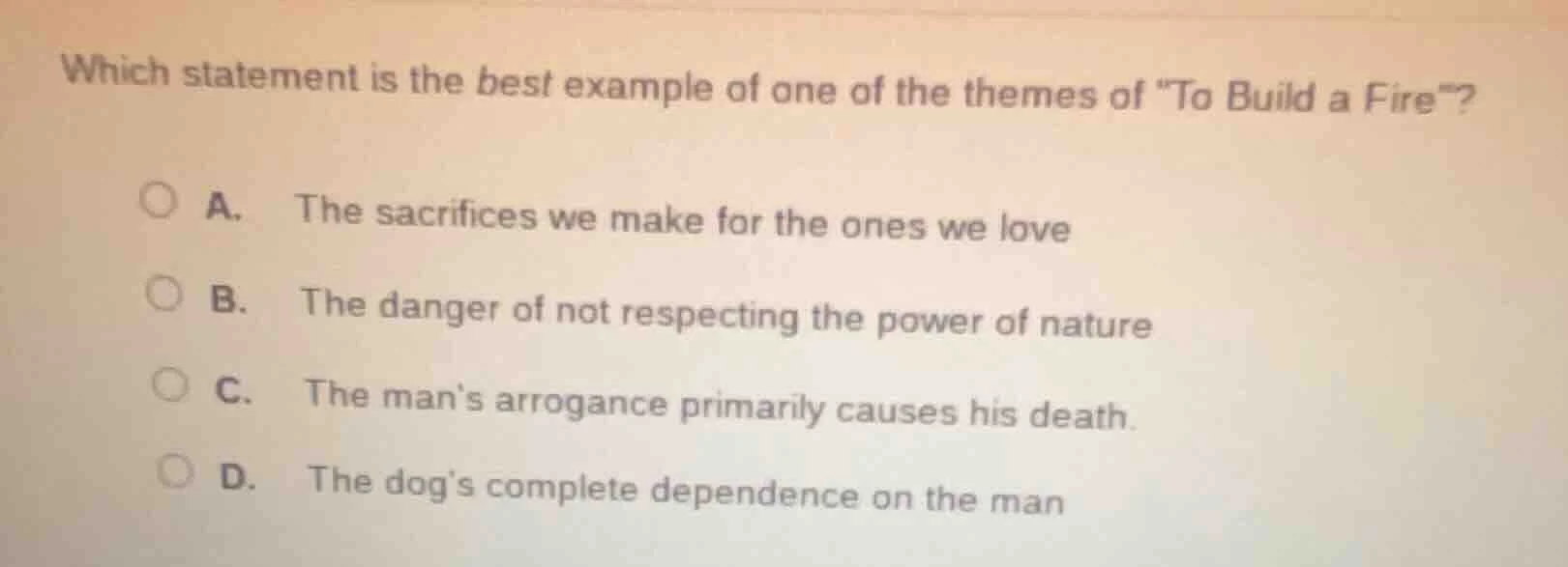 which statement is the best example of one of the themes of to build a …