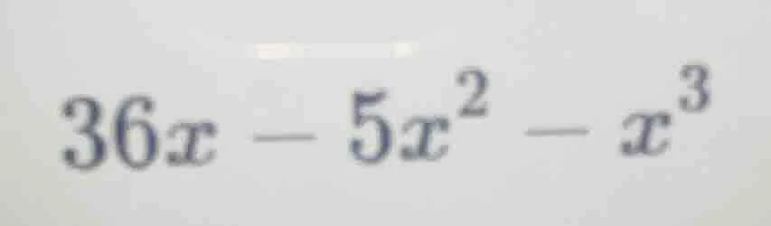36x - 5x² - x³