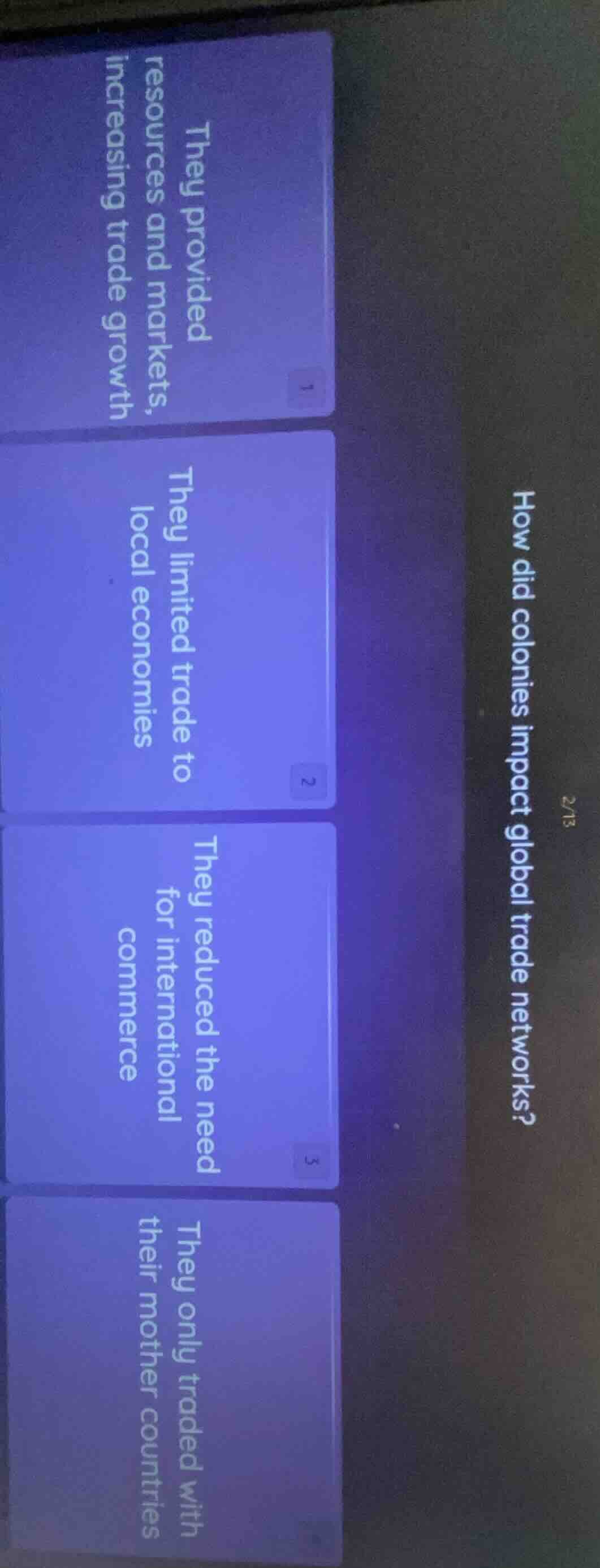 how did colonies impact global trade networks? 1 they provided resource…