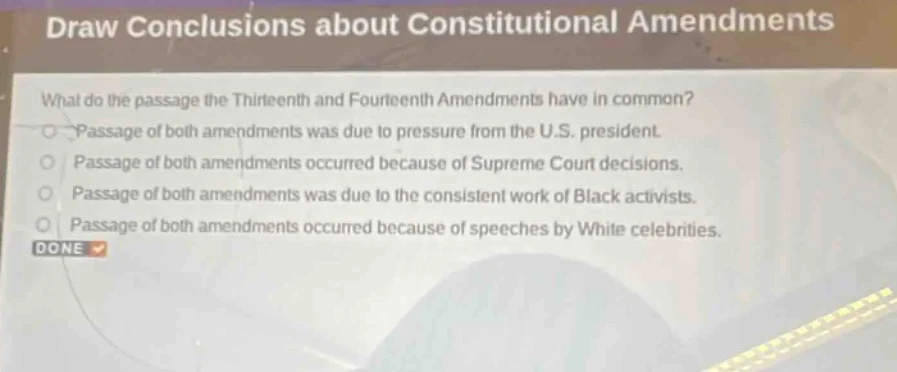 draw conclusions about constitutional amendments what do the passage th…