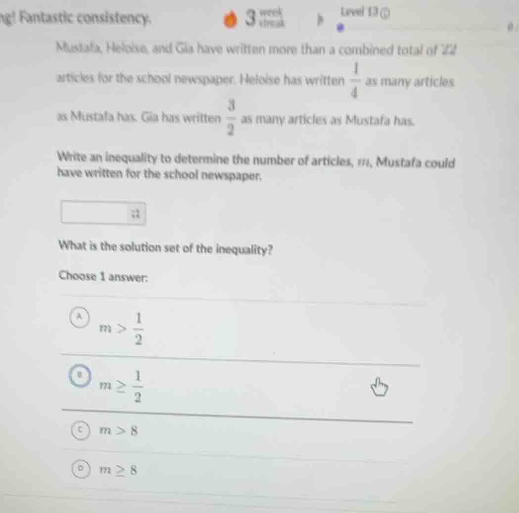 mustafa, heloise, and gia have written more than a combined total of 22…