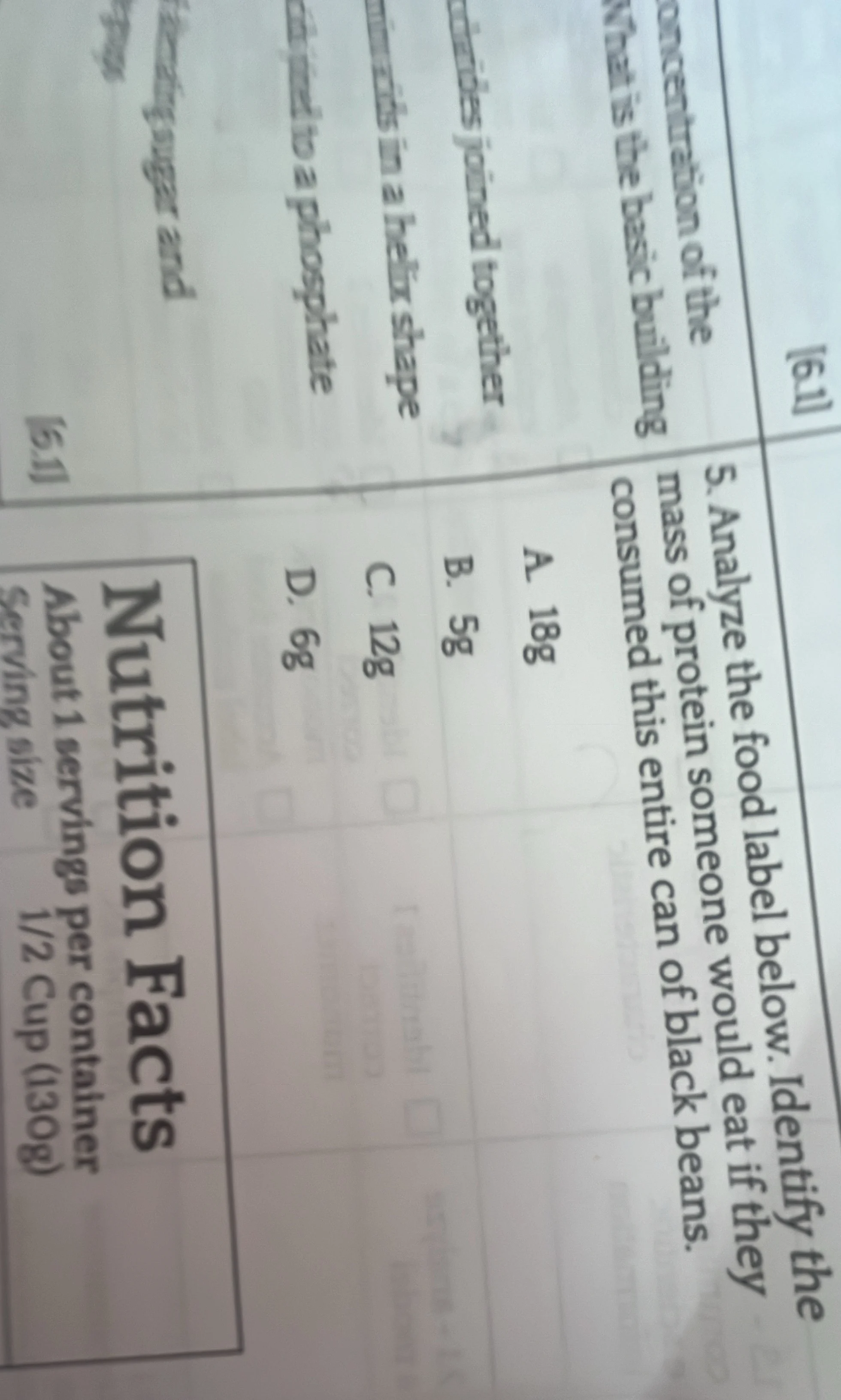 5. analyze the food label below. identify the mass of protein someone w…