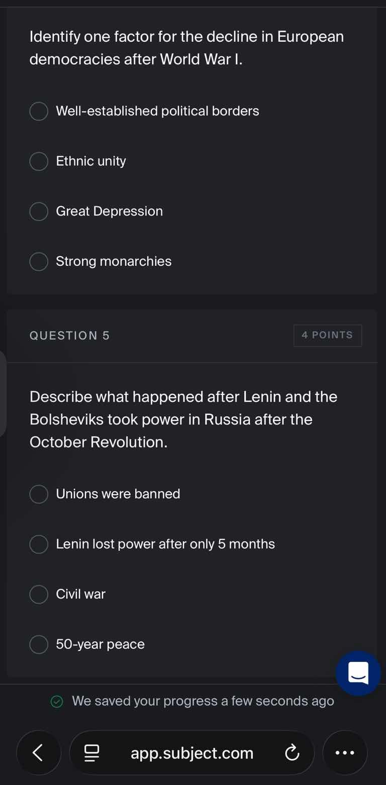 identify one factor for the decline in european democracies after world…
