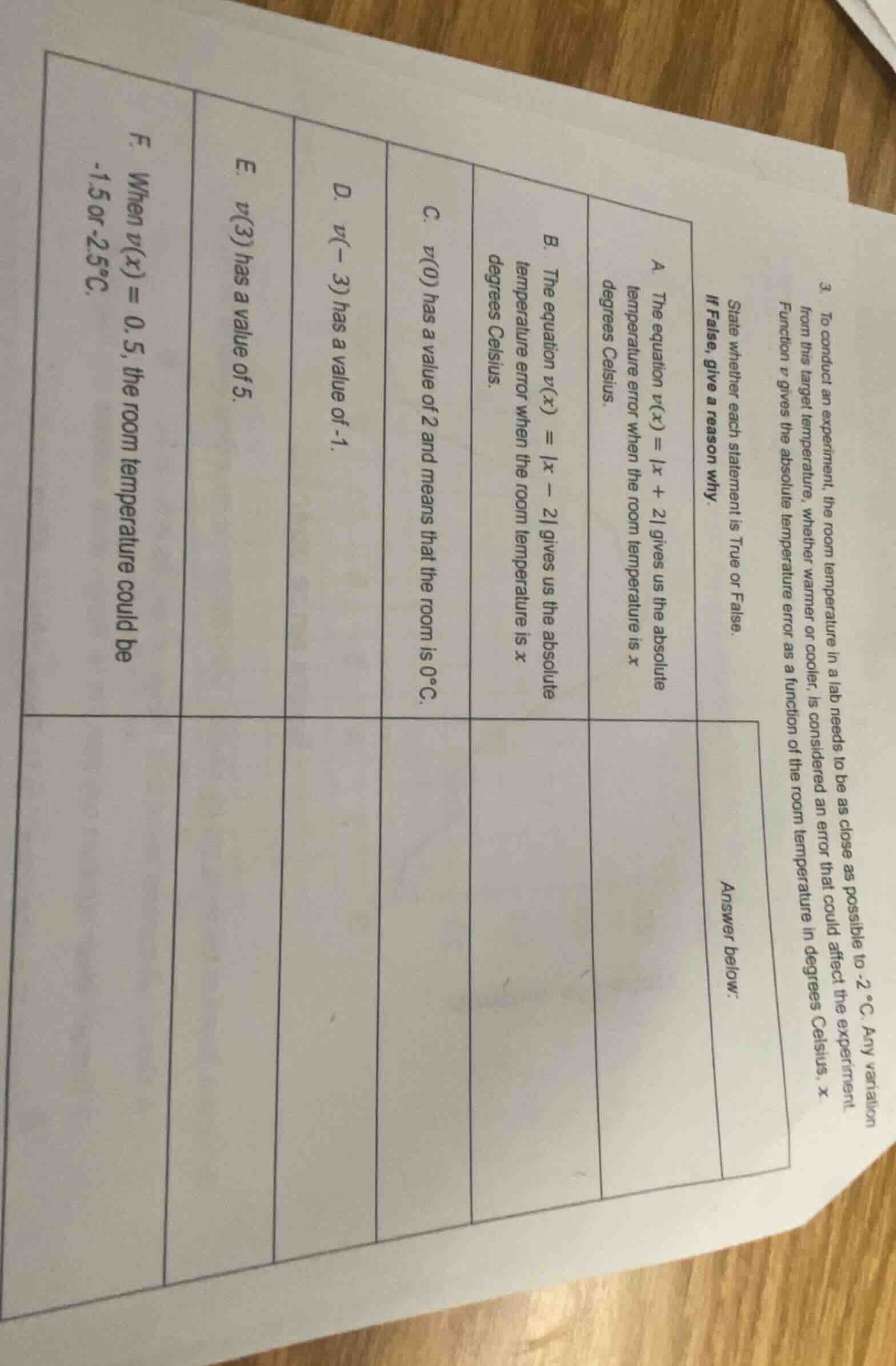 3. to conduct an experiment, the room temperature in a lab needs to be …