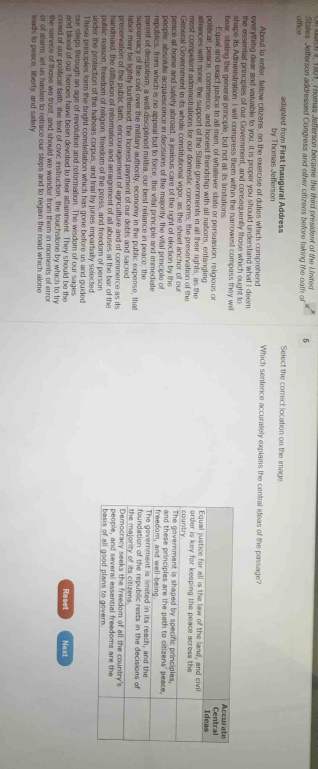 adapted from first inaugural address by thomas jefferson about to enter…