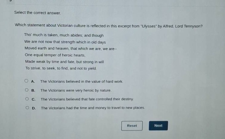 select the correct answer. which statement about victorian culture is r…